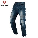 Windproof Jeans Casual Pants Men Motocross Off-Road Knee Protective Trousers